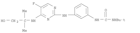 Urea, N-(1,1-dimethylethyl)-N'-[3-[[5-fluoro-4-[(2-hydroxy-1,1-dimethylethyl)amino]-2-pyrimidinyl]amino]phenyl]-(1251752-12-1)